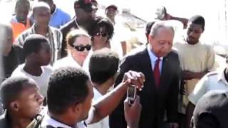 Duvalier visits quake victims [upl. by Aryhs]