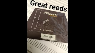 Rigotti gold jazz 25 light tenor reeds [upl. by Irahcaz312]