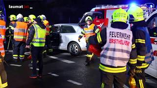 Schwerer Kreuzungscrash im Abendverkehr in Weißkirchen an der Traun [upl. by Ecnerrot]