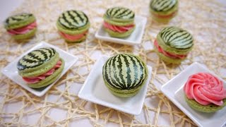 Watermelon Macaron 🍉 スイカマカロン [upl. by Dorolice]