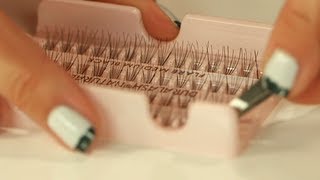 How to Apply False Lashes Eyelash Tutorial Bella How To [upl. by Kumler709]