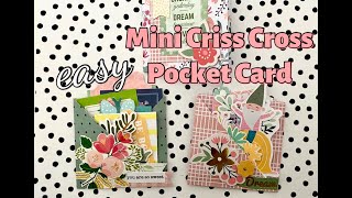 6x6 Paper  Mini Criss Cross Pocket Card  Different Styles  TUTORIAL  Easy Paper Fold [upl. by Waddell]