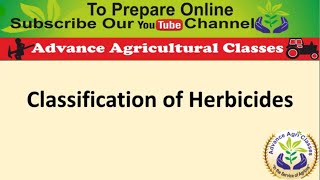 Classification of Herbicides [upl. by Edivad]