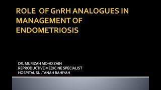 GNRH ANALOGUE IN ENDOMETRIOSIS [upl. by Jasmina601]