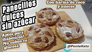 🌰🍓Panecillos de Harina de Coco y Nueces ¡Sin Gluten ni Azúcar Dulce Perfecto para diabéticos y keto [upl. by Panchito967]