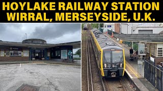 Hoylake Railway Station 2024 Wirral Merseyside UK  Train Arrival at Hoylake Railway Station [upl. by Demetra]