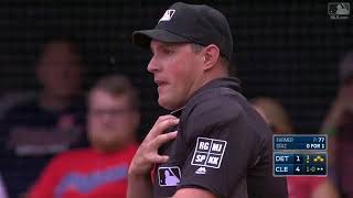 Tigers Intentionally Hit Umpire Quinn Wolcott with Pitch [upl. by Anitnegra]