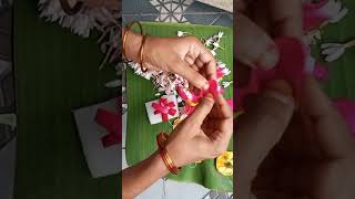 rosepetals and jasmine flowers garland bridal veni making fresh flowers garland [upl. by Aicyle]