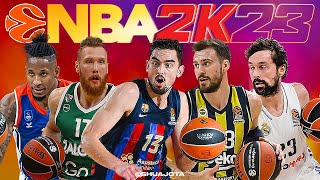 NBA 2K23 REALISTIC EUROLEAGUE ROSTER  PCBASKET 2K23 DEMO [upl. by Anaizit685]