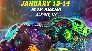 Hot Wheels Monster Trucks Live Glow Party  Albany NY 2024 11324 [upl. by Noneek848]