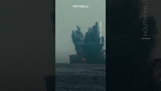 Houthis release footage of their targeting of a British oil tanker in the Red Sea [upl. by Aieka992]