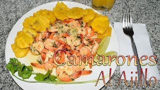 Receta Camarones al Ajillo Rapido y Facil  Cocinando con Yolanda [upl. by Garey]