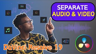 Separating video and Audio in Da Vinci Resolve  Link and Unlink [upl. by Nylecyoj465]