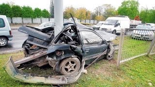 Wypadek Mitsubishi  Malina Jedziemy 210 kmh NAGARALI SWOJ WYPADEK PRZY 150 kmh oryginał [upl. by Gamali750]