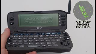 Nokia 9000 Communicator RAE1N from 1996  Menu browse ringtones [upl. by Adnahsor]