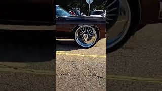 Old School Cadillac On 26s Dub Floater Skirts Azzmacka Rims dub floaters dubfloaters cadillac [upl. by Camroc]