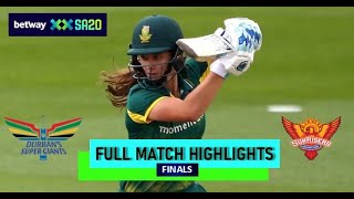 Womens Betway SA20  Final Full Match Highlights  Durbans Super Giants vs Sunrisers Eastern Cape [upl. by Harrell]