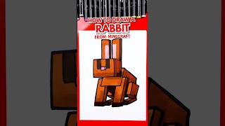 How to draw a rabbit from minecraft artforkidshub howtodraw [upl. by Niccolo]