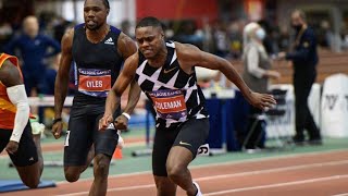 Coleman beats Bromell over 60m at Millrose Games  World Indoor Tour Gold Manhattan 2022 [upl. by Hepzi]