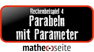 Parabel mit Parameter berechnen Beispiel 4  A0419 [upl. by Wieche]