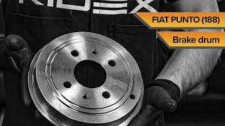 How to change brake drum on Fiat Punto II 188  TUTORIAL RIDEX [upl. by Jarid]