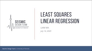 Seismic Academy 9  Engineering Math Linear Regression [upl. by Nnahgaem291]