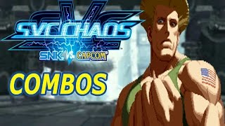 SVC Chaos SNK vs Capcom  Guile  Combos [upl. by Berey]