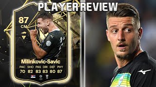 WHAT A CARD 🛡️ 87 TOTW MILINKOVICSAVIC PLAYER REVIEW EA FC 24 ULTIMATE TEAM [upl. by Thilde]