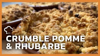 Crumble à la pomme et rhubarbe [upl. by Tereb]