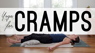 Yoga for Cramps and PMS  20Minute Home Yoga [upl. by Hazlett]