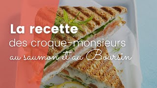 Nos délicieux croquemonsieurs au saumon et au Boursin [upl. by Ruyam]