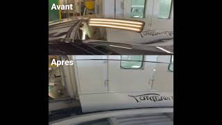 Avant  Après Grêle  Débosselage sans peinture sur pavillon de renault Captur Grêlé [upl. by Einnus273]