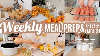 EASY BUDGET FRIENDLY WEEKLY MEAL PREP RECIPES LARGE FAMILY MEALS WHATS FOR DINNER FREEZER MEALS [upl. by Mathian]