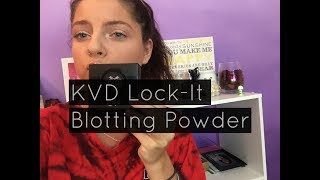 KathleenLights Made Me Buy It  KVD LockIt Blotting Powder [upl. by Nnaegroeg]