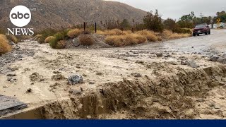 Mudslides and flash flooding as Tropical Storm Hilary slams Southern California l GMA [upl. by Samid]