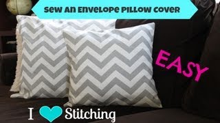 Sew an Envelope Pillow Cover Beginner [upl. by Cornish]