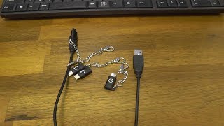 チェーン付きUSB Type C 変換アダプタ「Micro USB→Type C変換」 [upl. by Etom]