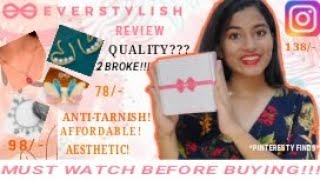 EVERSTYLISH Honest ReviewANTITARNISH jewelryAffordable 💥 [upl. by Zosema836]