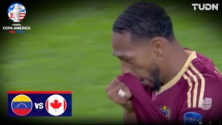 ¡Martínez perdonó el empate  Venezuela vs Canadá  Copa América 2024  4tos  TUDN [upl. by Colville]