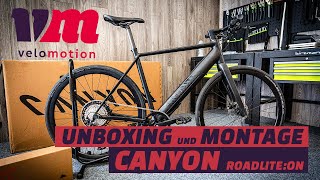 CANYON RoadliteON  UNBOXING und MONTAGE [upl. by Annayt146]