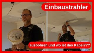 LED Einbaustrahler Spots mit Bosch Berg Bohrkrone Kreisschneider bohren  Trockenbau Dachausbau DIY [upl. by Naghem]