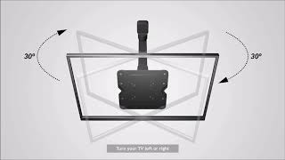 Elektrisch drehbare links rechts TV Halterung MSwing  CMBSysteme [upl. by Zuleika16]