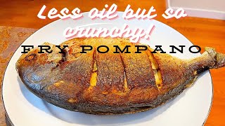 How to clean and fry a yummy Crunchy fry fish steps by steps  Fry whole fry Pompano Fish Recipe [upl. by Misti]