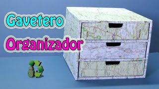 Como hacer Gavetero o Cajonera organizador Reciclaje Ecobrisa [upl. by Sileas]