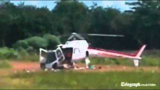 Helicopter falls apart on landing [upl. by Webster]