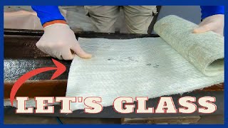 EP15 WE ARE BUILDING A NEW BOAT HOWTO FIBERGLASS OVER COOSA BOARD [upl. by Ahgem]