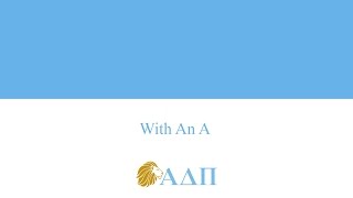 With An A Alpha Delta Pi Song [upl. by Hurd]