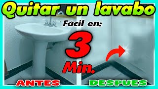 🛁🔪 Como QUITAR un LAVABO de PEDESTAL  DESMONTAR LaVaBo pEdEsTaL FACIL  RAPIDO Y EN 3 MINUTOS [upl. by Sherborn]