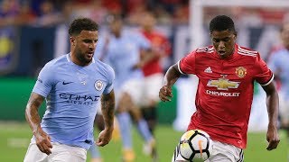 Marcus Rashford vs Kyle Walker • Speed Race  US Tour 201718 [upl. by Raybin]