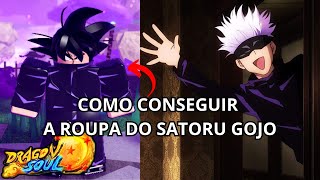 COMO PEGAR A ROUPA DO SATORU GOJO NO DRAGON SOUL  ROBLOX DRAGON SOUL [upl. by Tildi143]